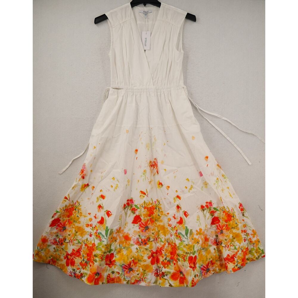 Derek Lam 10 Crosby Women's 4 Nara Cotton Poplin Cinched-Waist Maxi Dress READ* - Picture 3 of 12